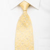 Renoma Men’s Rhinestone Necktie Floral On Yellow Silk With 