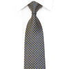 Renoma Men’s Rhinestone Necktie Gold Checkered On Navy With 