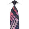 Renoma Men’s Rhinestone Necktie Purple Geometric On Navy 
