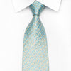 Renoma Men’s Rhinestone Silk Necktie Golden Trellis On Light