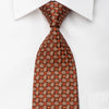Renoma Men’s Rhinestone Silk Necktie Orange Yellow Foulard 