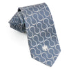 Renoma Mens Silk Rhinestone Neck Tie Silver Geometric On 
