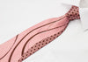 Renoma Men’s Silk Rhinestone Necktie Waves On Pink With 