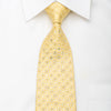Renoma Men’s Silk Tie Floral Foulard On Yellow Sparkling 