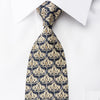 Renoma Men’s Silk Tie Gold Baroque On Navy Sparkling With 