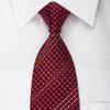 Renoma Rhinestone Necktie Geometric On Burgundy With Silver 