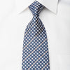 Renoma Rhinestone Necktie Silver Navy Checkered With Gold 