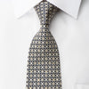 Renoma Rhinestone Silk Necktie Interlocking Circles On Navy 