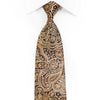 Renoma Rhinestone Silk Tie Gold Paisley On Navy With 