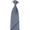 Renoma Rhinestone Tie Silver Navy Checkered With Silver 