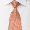 Renoma Silk Necktie Floral On Orange Sparkling With 