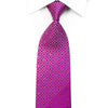 Rhinestone Silk Necktie Geometric On Purple - 1