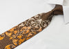 Roberta di Camerino Rhinestone Silk Necktie Bronze Orange 