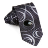 Roberta di Camerino Rhinestone Silk Necktie Silver Curls & 