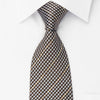 Roberta di Camerino Silk Rhinestone Necktie Silver Brown 