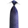 Rogatis Rhinestone Silk Tie Purple Geometric Circles On Navy