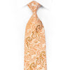 Rogers Dail Men’s Crystal Silk Necktie Paisley On Peach 
