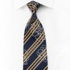 Rogers Dail Men’s Rhinestone Necktie Yellow Striped Silver 