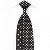 Royal Men’s Crystal Silk Tie Silver Dots On Black With 
