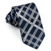 Silk Neck Tie By Elle Homme Silver Stripes On Black With 