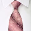 Temolo Rhinestone Silk Necktie Pink Circles On Graduating 