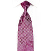 TLS Mens Crystal Rhinestone Silk Necktie Paisley On Purple 