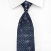Towngent Men’s Crystal Rhinestone Necktie Floral On Blue 