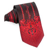 Vito Rufolo Classic Silk Necktie Damask On Burgundy With Red