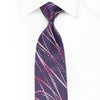 Vito Rufolo Men’s Crystal Silk Tie Waves on Purple With 