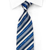 Vito Rufolo Men’s Rhinestone Silk Necktie Silver Blue 
