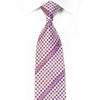 Vito Rufolo Men’s Rhinestone Silk Necktie Striped On Pink 