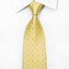 Vito Rufolo Men’s Silk Necktie Geometric On Yellow Sparkling