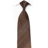 Vito Rufolo Men’s Silk Necktie Gold Brown Geometric On 