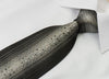 Vito Rufolo Men’s Silk Rhinestone Necktie Silver Vertical 