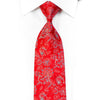 Vito Rufolo Rhinestone Silk Necktie Anthemion On Red - 1