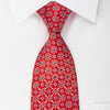 Vito Rufolo Rhinestone Silk Tie Foulard On Red With Silver 