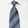 Win All Mens Rhinestone Silk Necktie Silver Dots on Navy 